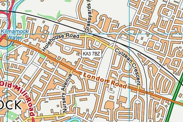KA3 7BZ map - OS VectorMap District (Ordnance Survey) KA3 7BZ map - OS VectorMap District (Ordnance Survey)
