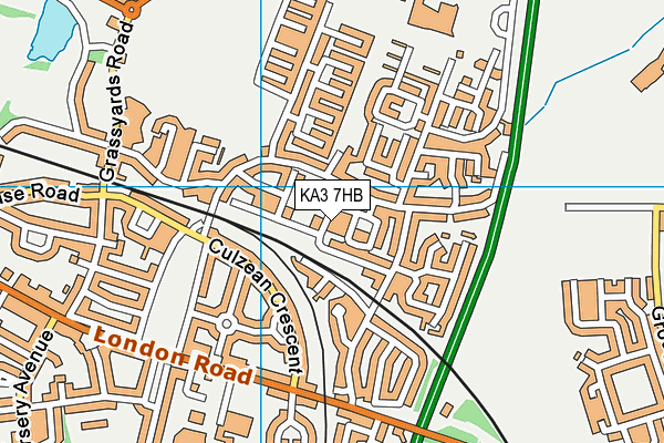 KA3 7HB map - OS VectorMap District (Ordnance Survey) KA3 7HB map - OS VectorMap District (Ordnance Survey)