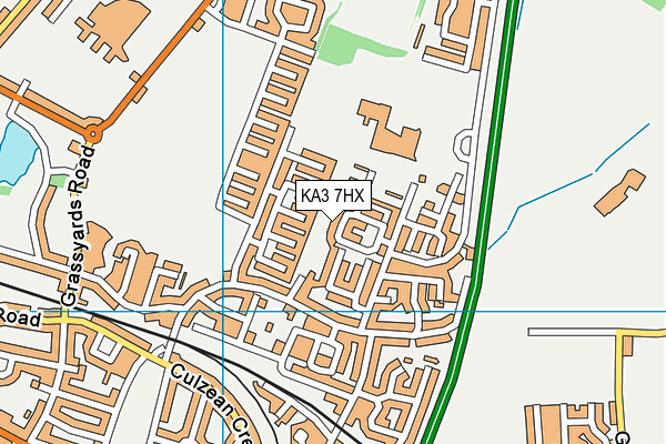 KA3 7HX map - OS VectorMap District (Ordnance Survey) KA3 7HX map - OS VectorMap District (Ordnance Survey)
