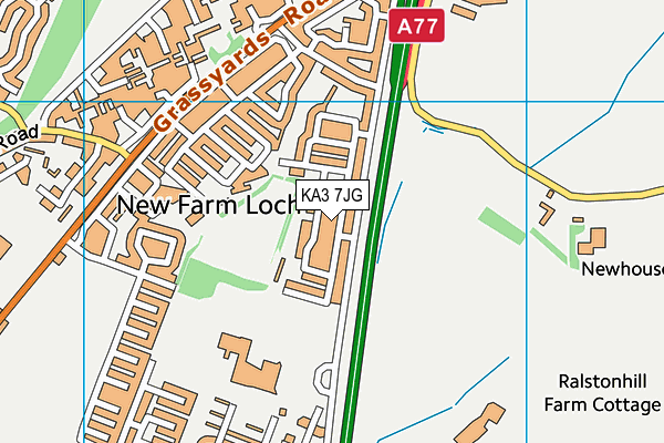 KA3 7JG map - OS VectorMap District (Ordnance Survey) KA3 7JG map - OS VectorMap District (Ordnance Survey)