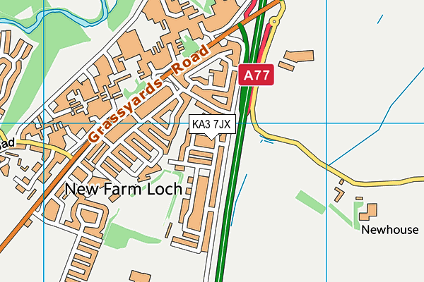 KA3 7JX map - OS VectorMap District (Ordnance Survey) KA3 7JX map - OS VectorMap District (Ordnance Survey)