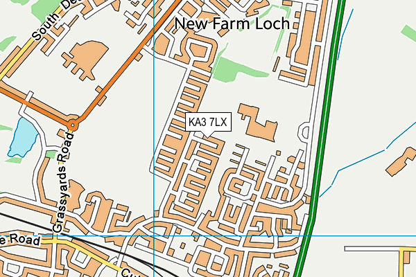 KA3 7LX map - OS VectorMap District (Ordnance Survey) KA3 7LX map - OS VectorMap District (Ordnance Survey)