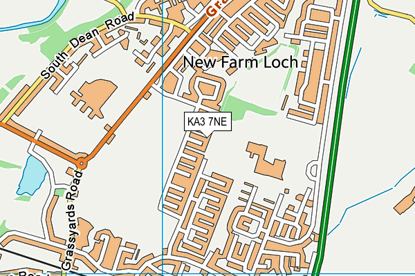 KA3 7NE map - OS VectorMap District (Ordnance Survey) KA3 7NE map - OS VectorMap District (Ordnance Survey)