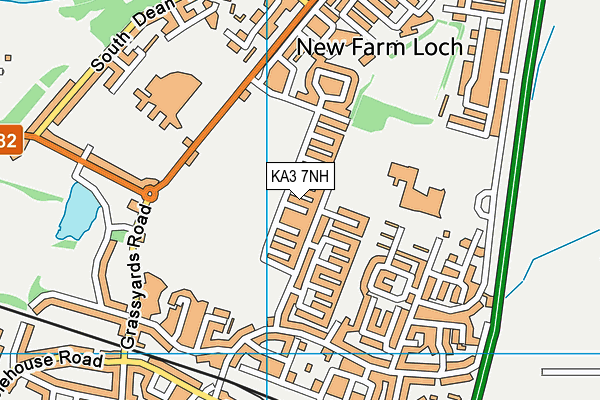 KA3 7NH map - OS VectorMap District (Ordnance Survey) KA3 7NH map - OS VectorMap District (Ordnance Survey)