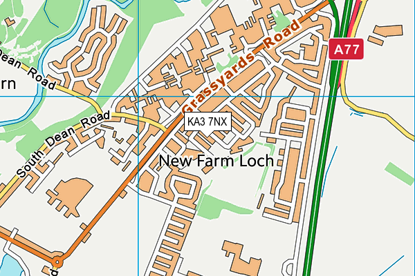 KA3 7NX map - OS VectorMap District (Ordnance Survey) KA3 7NX map - OS VectorMap District (Ordnance Survey)