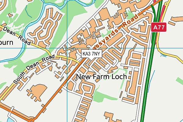 KA3 7NY map - OS VectorMap District (Ordnance Survey) KA3 7NY map - OS VectorMap District (Ordnance Survey)