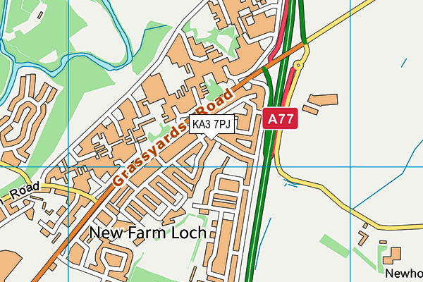 KA3 7PJ map - OS VectorMap District (Ordnance Survey) KA3 7PJ map - OS VectorMap District (Ordnance Survey)