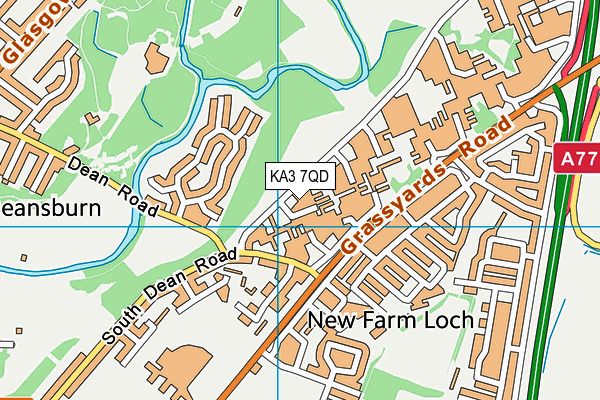 KA3 7QD map - OS VectorMap District (Ordnance Survey) KA3 7QD map - OS VectorMap District (Ordnance Survey)