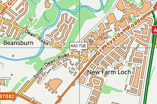 KA3 7QE map - OS VectorMap District (Ordnance Survey)