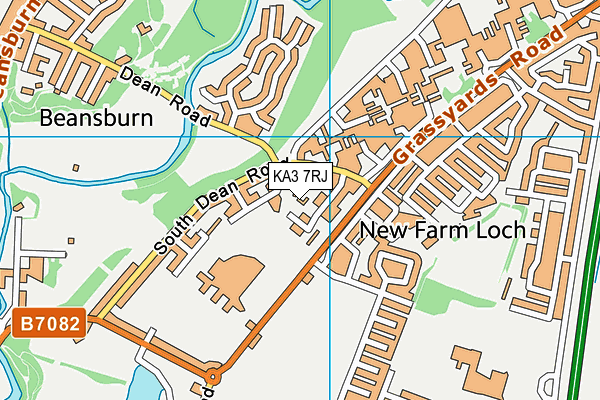 KA3 7RJ map - OS VectorMap District (Ordnance Survey) KA3 7RJ map - OS VectorMap District (Ordnance Survey)