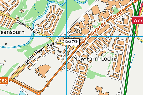 KA3 7SH map - OS VectorMap District (Ordnance Survey) KA3 7SH map - OS VectorMap District (Ordnance Survey)