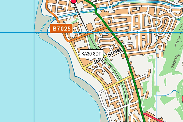 KA30 8DT map - OS VectorMap District (Ordnance Survey)