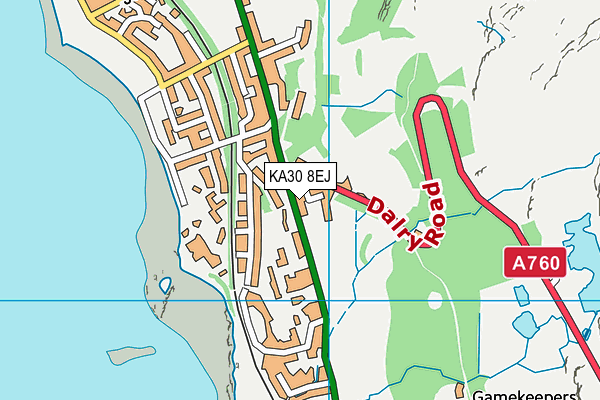 KA30 8EJ map - OS VectorMap District (Ordnance Survey) KA30 8EJ map - OS VectorMap District (Ordnance Survey)