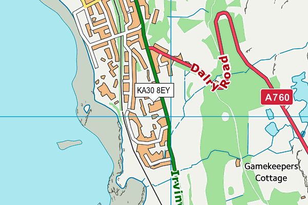 KA30 8EY map - OS VectorMap District (Ordnance Survey) KA30 8EY map - OS VectorMap District (Ordnance Survey)