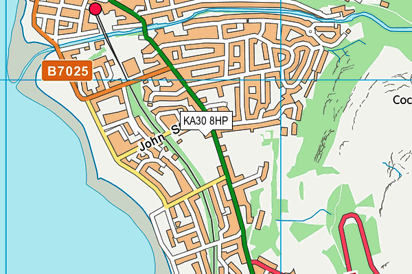 KA30 8HP map - OS VectorMap District (Ordnance Survey)