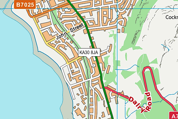 KA30 8JA map - OS VectorMap District (Ordnance Survey) KA30 8JA map - OS VectorMap District (Ordnance Survey)