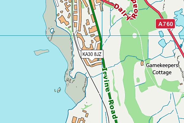 KA30 8JZ map - OS VectorMap District (Ordnance Survey) KA30 8JZ map - OS VectorMap District (Ordnance Survey)