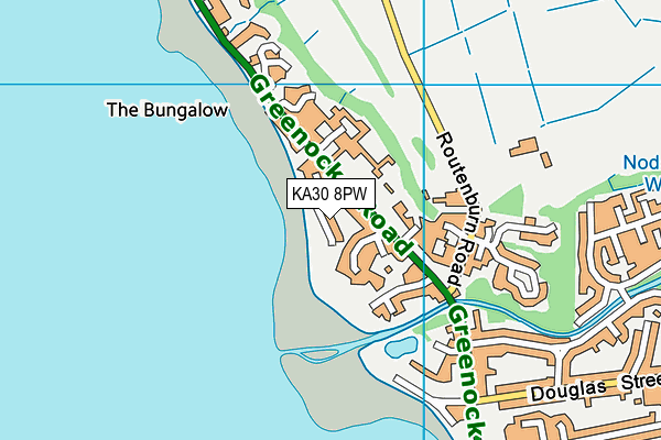 KA30 8PW map - OS VectorMap District (Ordnance Survey) KA30 8PW map - OS VectorMap District (Ordnance Survey)