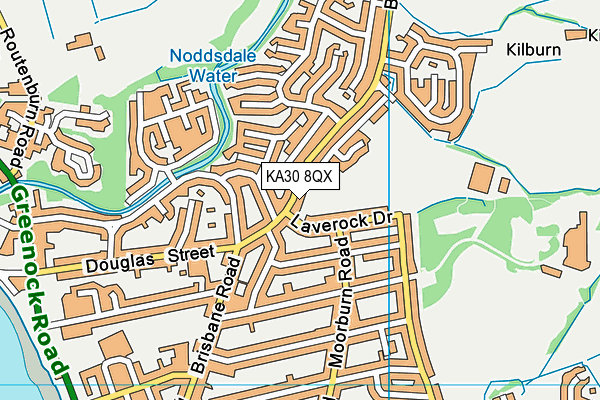 KA30 8QX map - OS VectorMap District (Ordnance Survey) KA30 8QX map - OS VectorMap District (Ordnance Survey)