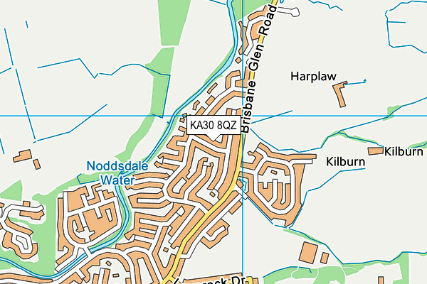 KA30 8QZ map - OS VectorMap District (Ordnance Survey) KA30 8QZ map - OS VectorMap District (Ordnance Survey)