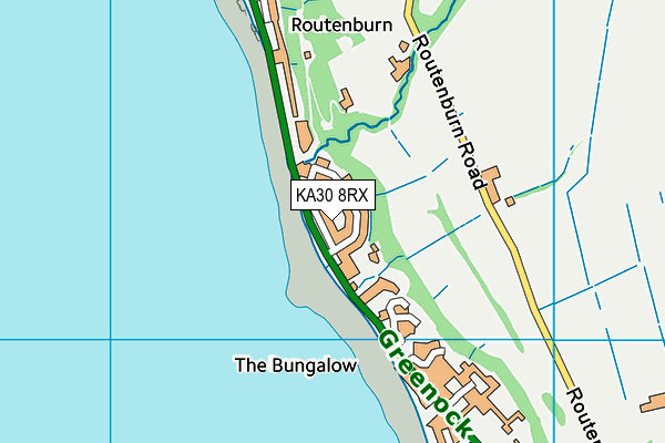KA30 8RX map - OS VectorMap District (Ordnance Survey) KA30 8RX map - OS VectorMap District (Ordnance Survey)