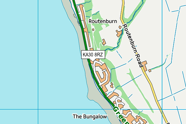 KA30 8RZ map - OS VectorMap District (Ordnance Survey)