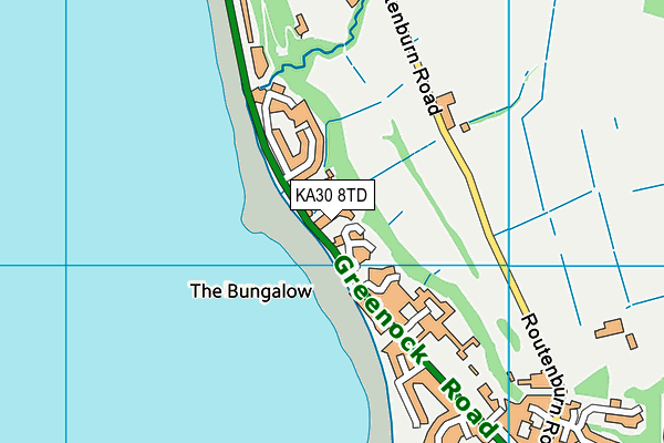 KA30 8TD map - OS VectorMap District (Ordnance Survey) KA30 8TD map - OS VectorMap District (Ordnance Survey)
