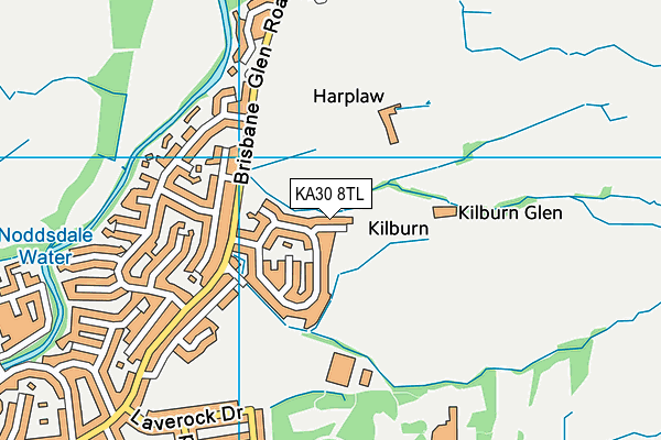 KA30 8TL map - OS VectorMap District (Ordnance Survey) KA30 8TL map - OS VectorMap District (Ordnance Survey)
