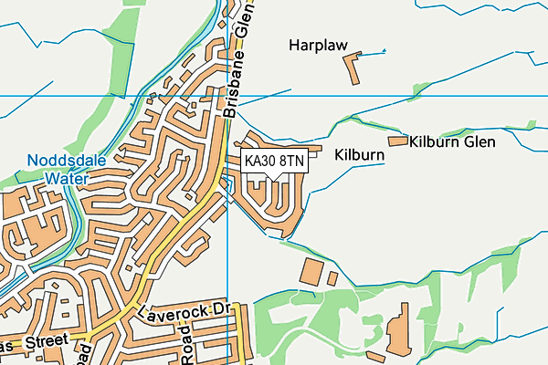 KA30 8TN map - OS VectorMap District (Ordnance Survey) KA30 8TN map - OS VectorMap District (Ordnance Survey)