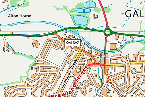 KA4 8AZ map - OS VectorMap District (Ordnance Survey) KA4 8AZ map - OS VectorMap District (Ordnance Survey)
