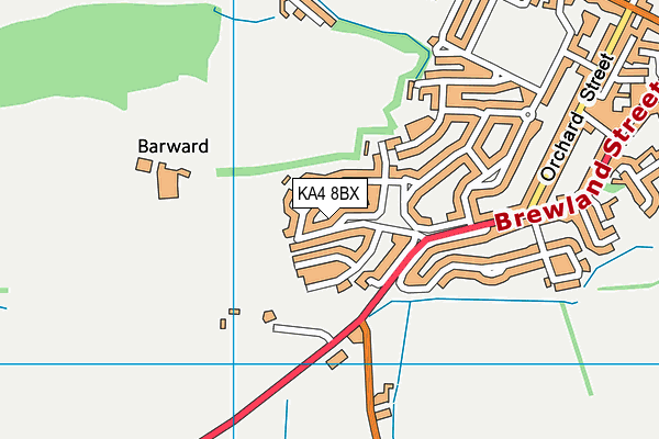 KA4 8BX map - OS VectorMap District (Ordnance Survey) KA4 8BX map - OS VectorMap District (Ordnance Survey)