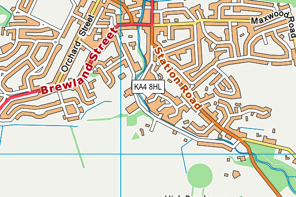 KA4 8HL map - OS VectorMap District (Ordnance Survey) KA4 8HL map - OS VectorMap District (Ordnance Survey)