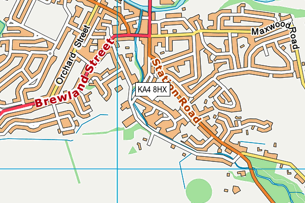 KA4 8HX map - OS VectorMap District (Ordnance Survey) KA4 8HX map - OS VectorMap District (Ordnance Survey)