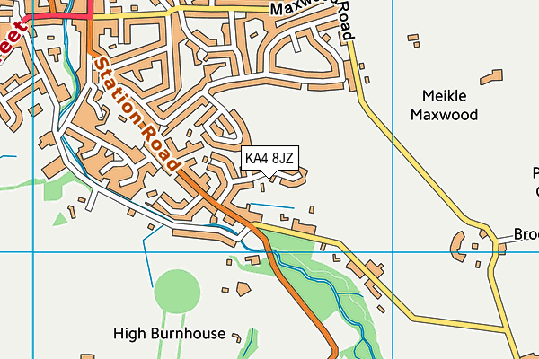 KA4 8JZ map - OS VectorMap District (Ordnance Survey) KA4 8JZ map - OS VectorMap District (Ordnance Survey)