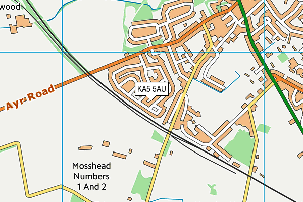 KA5 5AU map - OS VectorMap District (Ordnance Survey) KA5 5AU map - OS VectorMap District (Ordnance Survey)
