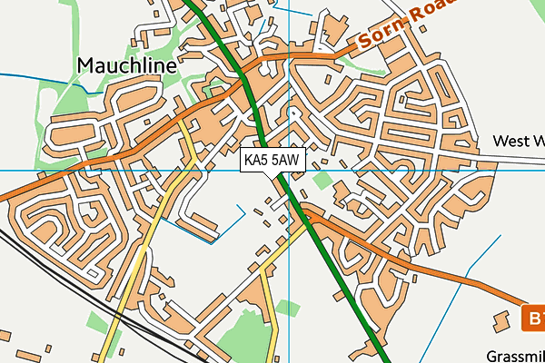 KA5 5AW map - OS VectorMap District (Ordnance Survey) KA5 5AW map - OS VectorMap District (Ordnance Survey)