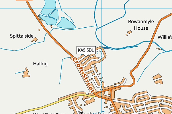 KA5 5DL map - OS VectorMap District (Ordnance Survey) KA5 5DL map - OS VectorMap District (Ordnance Survey)