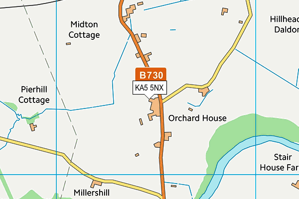 KA5 5NX map - OS VectorMap District (Ordnance Survey) KA5 5NX map - OS VectorMap District (Ordnance Survey)