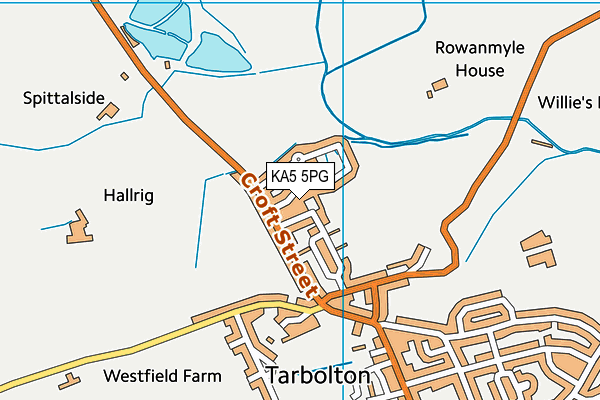 KA5 5PG map - OS VectorMap District (Ordnance Survey) KA5 5PG map - OS VectorMap District (Ordnance Survey)