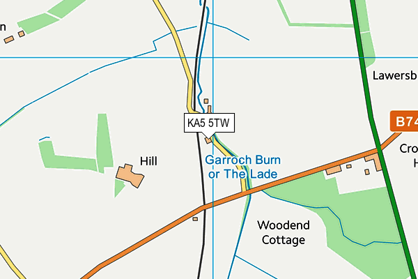 KA5 5TW map - OS VectorMap District (Ordnance Survey) KA5 5TW map - OS VectorMap District (Ordnance Survey)