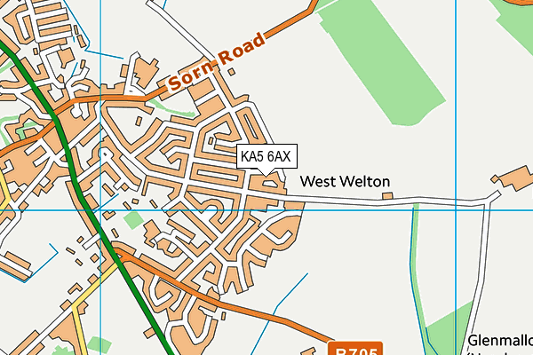 KA5 6AX map - OS VectorMap District (Ordnance Survey) KA5 6AX map - OS VectorMap District (Ordnance Survey)