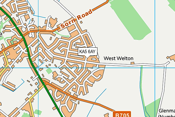 KA5 6AY map - OS VectorMap District (Ordnance Survey) KA5 6AY map - OS VectorMap District (Ordnance Survey)