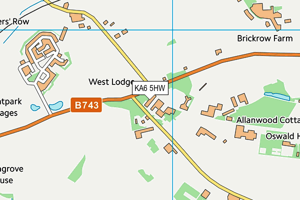 KA6 5HW map - OS VectorMap District (Ordnance Survey) KA6 5HW map - OS VectorMap District (Ordnance Survey)