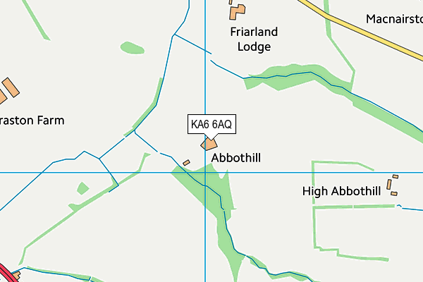 KA6 6AQ map - OS VectorMap District (Ordnance Survey) KA6 6AQ map - OS VectorMap District (Ordnance Survey)