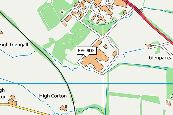 KA6 6DX map - OS VectorMap District (Ordnance Survey) KA6 6DX map - OS VectorMap District (Ordnance Survey)