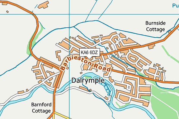 KA6 6DZ map - OS VectorMap District (Ordnance Survey)