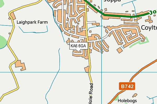 KA6 6GA map - OS VectorMap District (Ordnance Survey) KA6 6GA map - OS VectorMap District (Ordnance Survey)