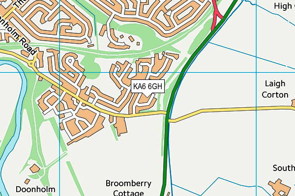 KA6 6GH map - OS VectorMap District (Ordnance Survey) KA6 6GH map - OS VectorMap District (Ordnance Survey)