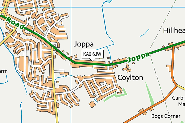 KA6 6JW map - OS VectorMap District (Ordnance Survey)