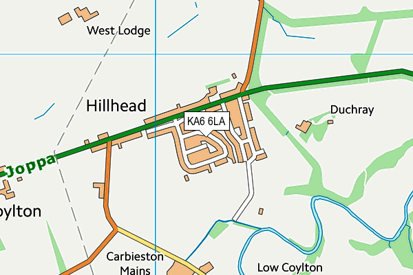 KA6 6LA map - OS VectorMap District (Ordnance Survey)